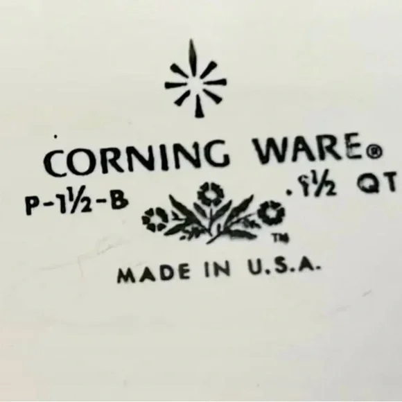 Vintage Corning ware cornflower blue set casserole dishes glassware dish & lid - Picture 4 of 4